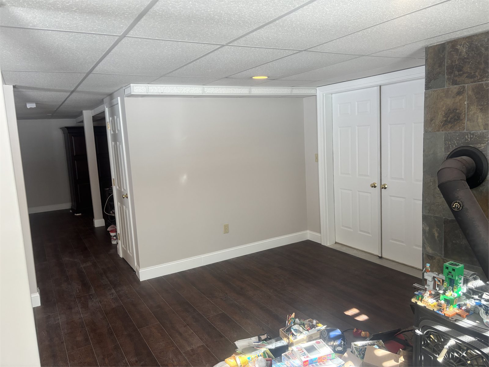 Finished basement interior painting